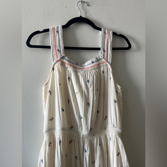 100% Cotton Floral Embroidered Spring Maxi Dress Size Medium - Picture 4 of 10